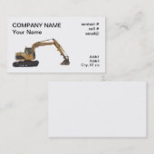 aufgespürter Bagger Visitenkarte (Vorne/Hinten)