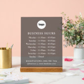 AUFGESTELLT | Logos und Geschäftszeiten | Akryling Acrylschild (Hochzeit)