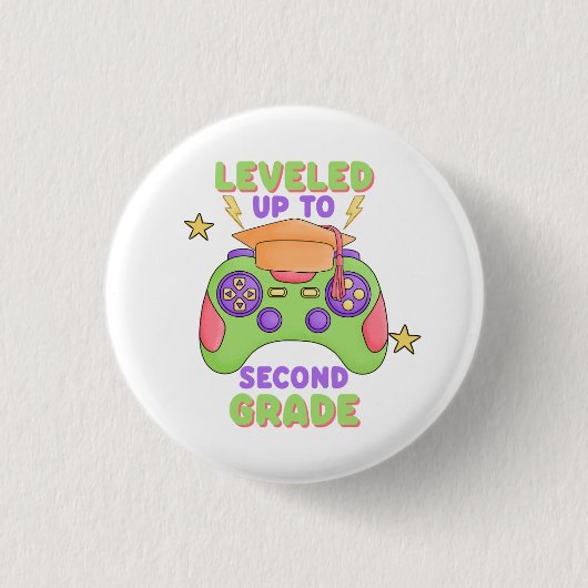Aufgestiegen in die zweite Klasse Button (Vorderseite)
