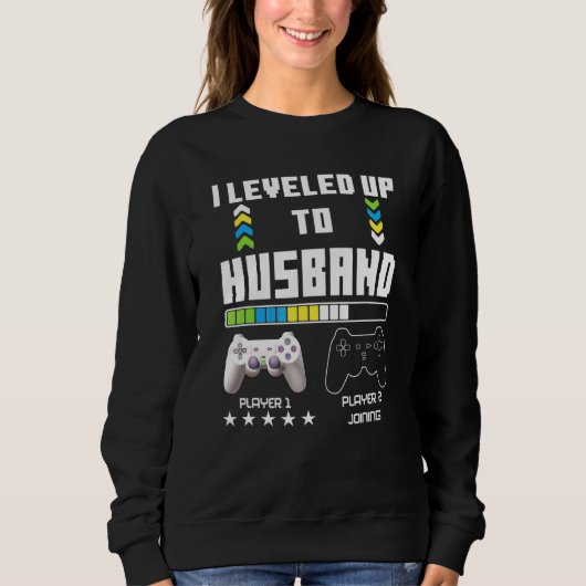Aufgestiegen zum Ehemann Gaming Controller Paar Ga Sweatshirt (Vorderseite)