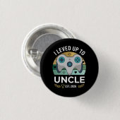 Aufgestiegen zum Onkel-Schwangerschafts-Beförderun Button (Vorne & Hinten)