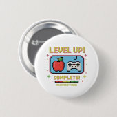 Aufgestiegen zur 8. Klasse freigeschaltet | Lustig Button (Vorne & Hinten)