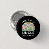 Aufgestiegen zur Onkel-Schwangerschaftsankündigung Button (Vorne & Hinten)