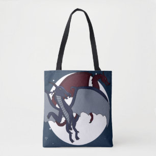 Aufgestiegener Mythologischer Fantasy-Drache-Mond- Tasche