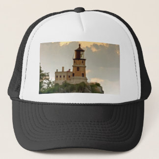 Aufgeteilte Felsen-Leuchtturm-Nahaufnahme Truckerkappe