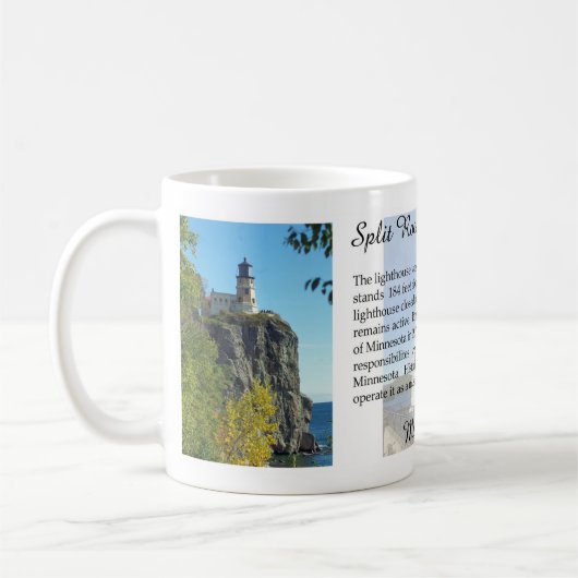 Aufgeteilte Felsen-Leuchtturm-Tasse Kaffeetasse (Links)