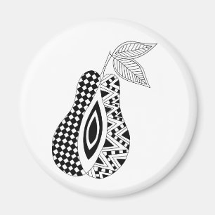 aufgeteilte gemusterte Birne Magnet