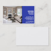 Aufgeteilte Inszenierung mit Foto - Blau Visitenkarte (Vorne/Hinten)