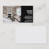 Aufgeteilte Inszenierung mit Foto - Schwarzes Visitenkarte (Vorne/Hinten)