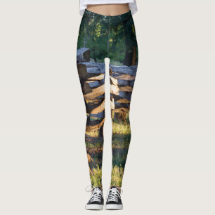 Aufgeteilte Schienen-Zaun Leggings