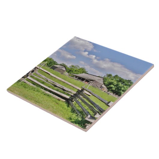 Aufgeteilte Schienen-Zaun und Scheune Fliese (Seite)