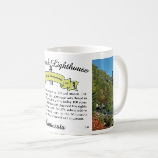 Aufgeteilter Felsen-Leuchtturm-100. Kaffeetasse (VorderseiteRechts)