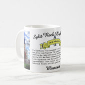 Aufgeteilter Felsen-Leuchtturm-100. Kaffeetasse (Vorderseite Links)
