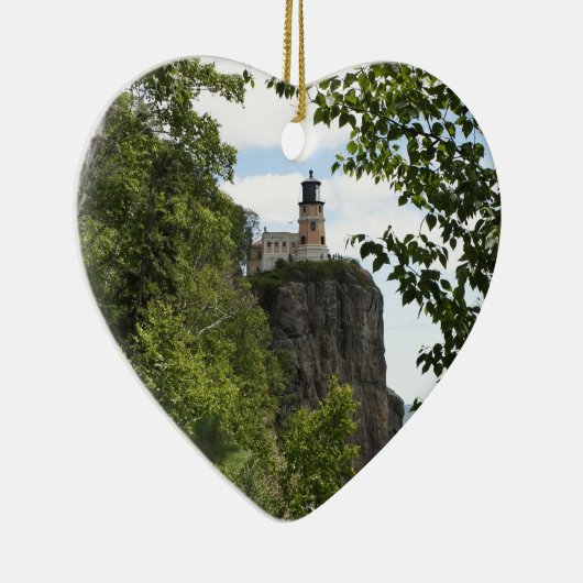 Aufgeteilter Felsen-Leuchtturm 2 Keramikornament (Rechts)