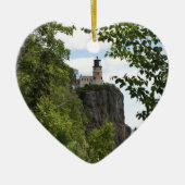 Aufgeteilter Felsen-Leuchtturm 2 Keramikornament (Vorne)