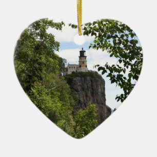 Aufgeteilter Felsen-Leuchtturm 2 Keramikornament