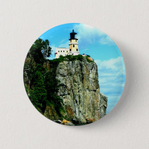 Aufgeteilter Felsen-Leuchtturm Button