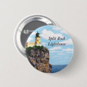 Aufgeteilter Felsen-Leuchtturm Button (Vorne & Hinten)