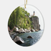 Aufgeteilter Felsen-Leuchtturm Keramikornament (Links)