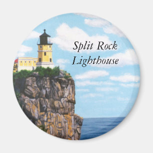 Aufgeteilter Felsen-Leuchtturm Magnet