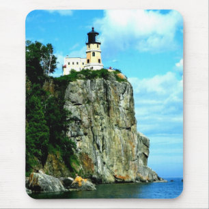 Aufgeteilter Felsen-Leuchtturm Mousepad