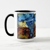 Aufgeteilter Felsen-Leuchtturm nachts Tasse (Links)