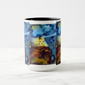 Aufgeteilter Felsen-Leuchtturm nachts Tasse (Zentrum)