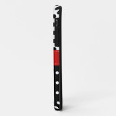 Aufgeteilter Schwarz-weißer Polka-Punkt Case-Mate iPhone Hülle (Hinten/Links)