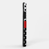 Aufgeteilter Schwarz-weißer Polka-Punkt Case-Mate iPhone Hülle (Hinten/Rechts)