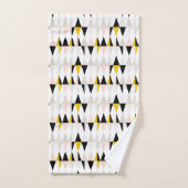 Aufgeteiltes geometrisches Dreieck-Muster Badhandtuch Set (Handtuch)