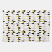 Aufgeteiltes geometrisches Dreieck-Muster Geschirrtuch (Horizontal)