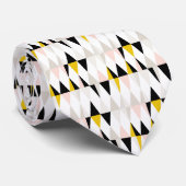 Aufgeteiltes geometrisches Dreieck-Muster Krawatte (Gerollt)