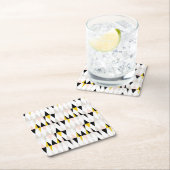 Aufgeteiltes geometrisches Dreieck-Muster Rechteckiger Pappuntersetzer (Vor Ort)