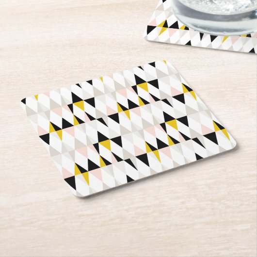 Aufgeteiltes geometrisches Dreieck-Muster Rechteckiger Pappuntersetzer (angewinkelt)