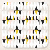 Aufgeteiltes geometrisches Dreieck-Muster Rechteckiger Pappuntersetzer (Vorderseite)