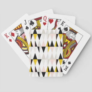 Aufgeteiltes geometrisches Dreieck-Muster Spielkarten