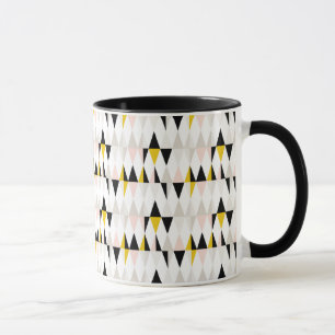 Aufgeteiltes geometrisches Dreieck-Muster Tasse