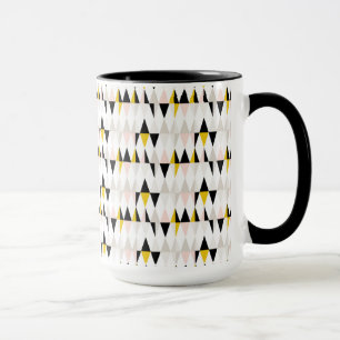 Aufgeteiltes geometrisches Dreieck-Muster Tasse