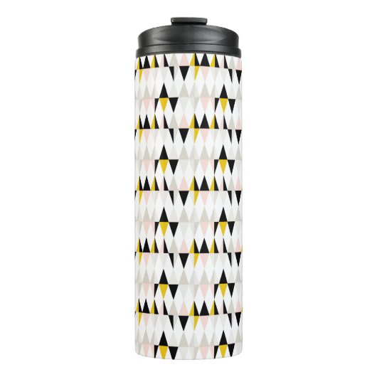 Aufgeteiltes geometrisches Dreieck-Muster Thermosbecher (Vorderseite)