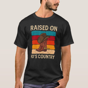 Aufgewachsen auf Country Music Vintag Cowgirl West T-Shirt