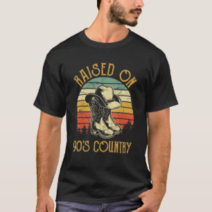 Aufgewachsen auf Country Music Vintag Cowgirl West T-Shirt
