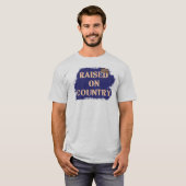 Aufgewachsen auf Land mit Cowboy-Hut T-Shirt (Vorne ganz)