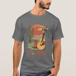 Aufgewachsen auf Land - rustikales Western-Design T-Shirt