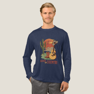 Aufgewachsen auf Land - rustikales Western-Design Tri-Blend Shirt