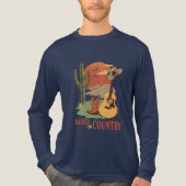 Aufgewachsen auf Land - rustikales Western-Design Tri-Blend Shirt (Vorderseite)