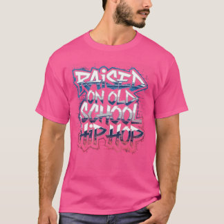 Aufgewachsen auf Old School Hip Hop Cassette Graff T-Shirt