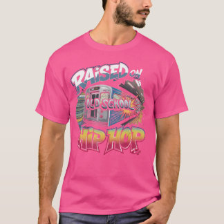 Aufgewachsen auf Old School Hip Hop Cassette Graff T-Shirt