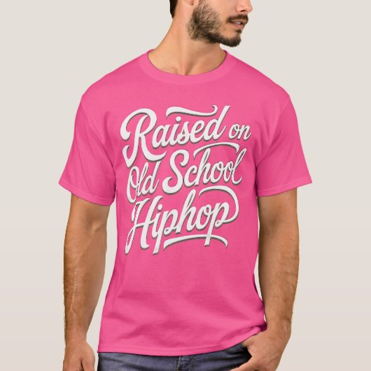 Aufgewachsen auf Old School Hip Hop Tshirt Cassett (Vorderseite)