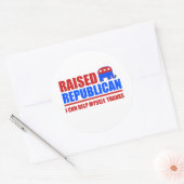 Aufgewachsen Republikaner. Ich kann mir selbst hel Runder Aufkleber (Umschlag)