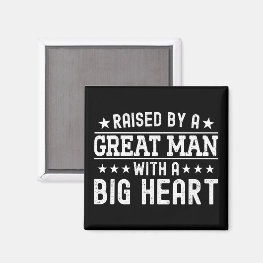 Aufgewachsen von einem großen Mann mit einem große Magnet (Vorderseite/Rückseite)